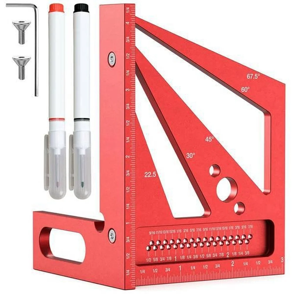 Workshop Marking Tools - 레드 3D 다각도 측정자 각도기 작업장
